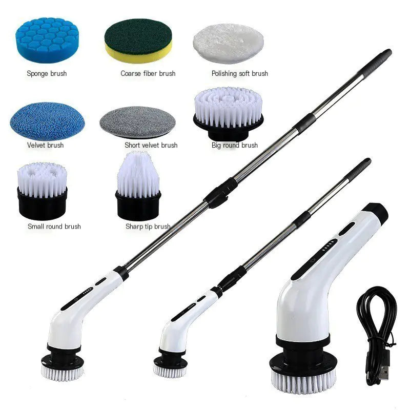 Extendable Wireless Electric Cleaning Brush Set (One Set)